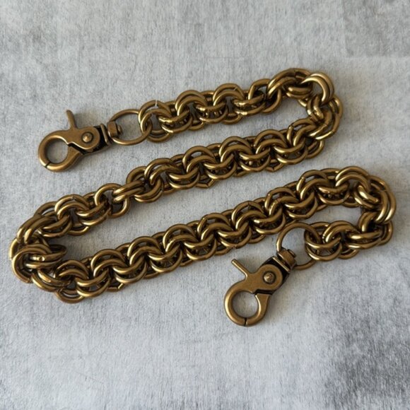Gold Color Chain Metal Handbag Handle Bag Accessories Strap Accent 21" long - Picture 5 of 6